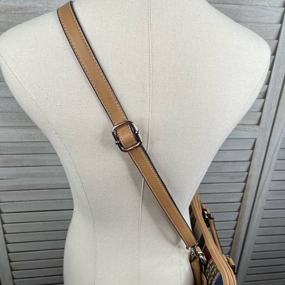 GIANI BERNINI Patchwork Stripe Dome Satchel Bag - Picture 12 of 12